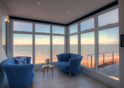 sitting area with ocean view